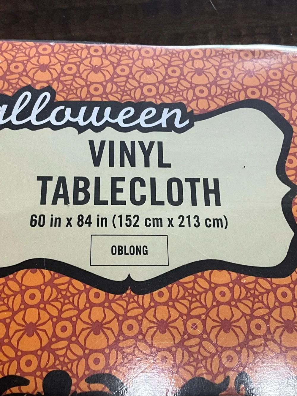 Lot of 2 Halloween Decorations Vinyl Tablecloth Creepy Cola Wrappers NOS